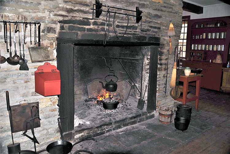 kitchen fireplace